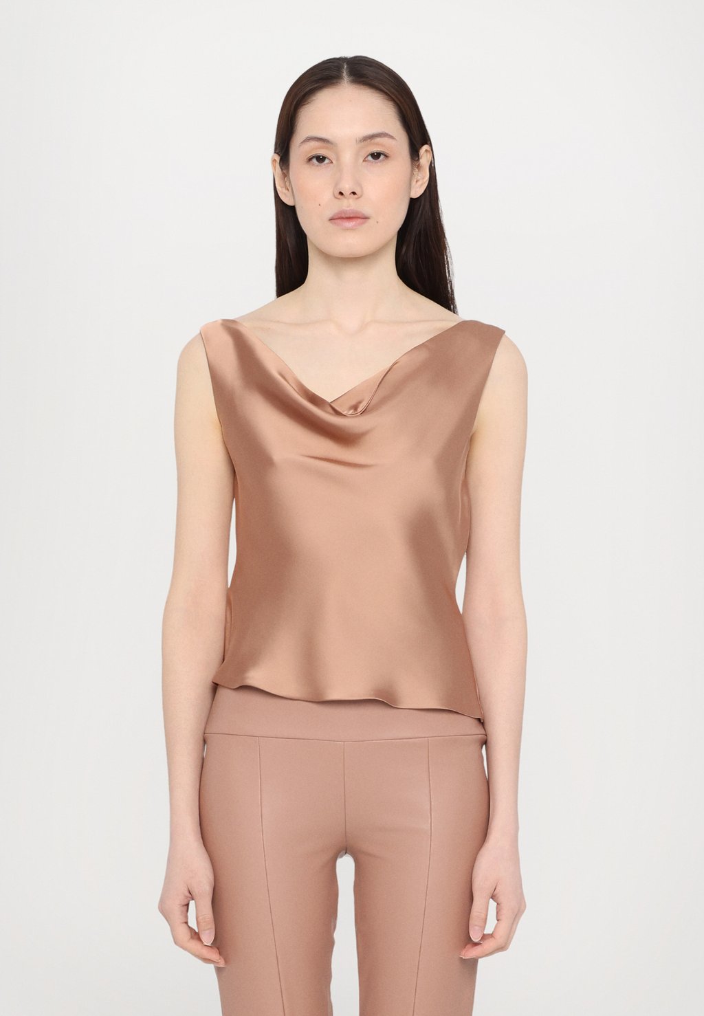 

Топ DROP SHOULDER MARIA TOP Norma Kamali, светло-коричневый