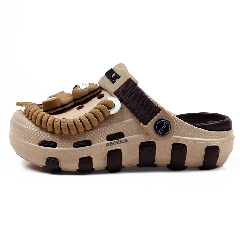 

Детские тапочки с низким верхом, износостойкие, быстросохнущие, легкие, амортизирующие ABC KIDS, хаки