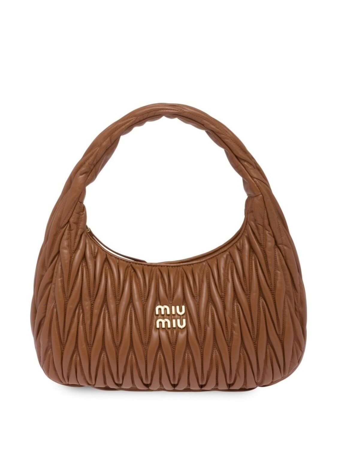 

Стеганая сумка Miu Miu Wander, коричневый