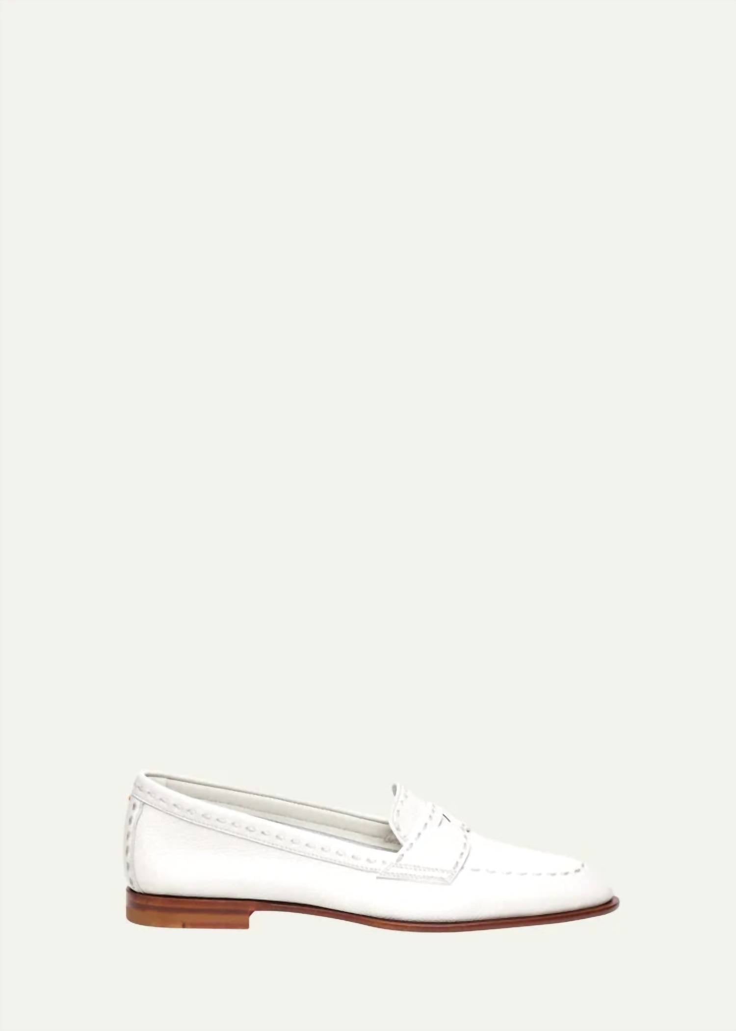Женские лоферы Marlene Penny в белом цвете Santoni