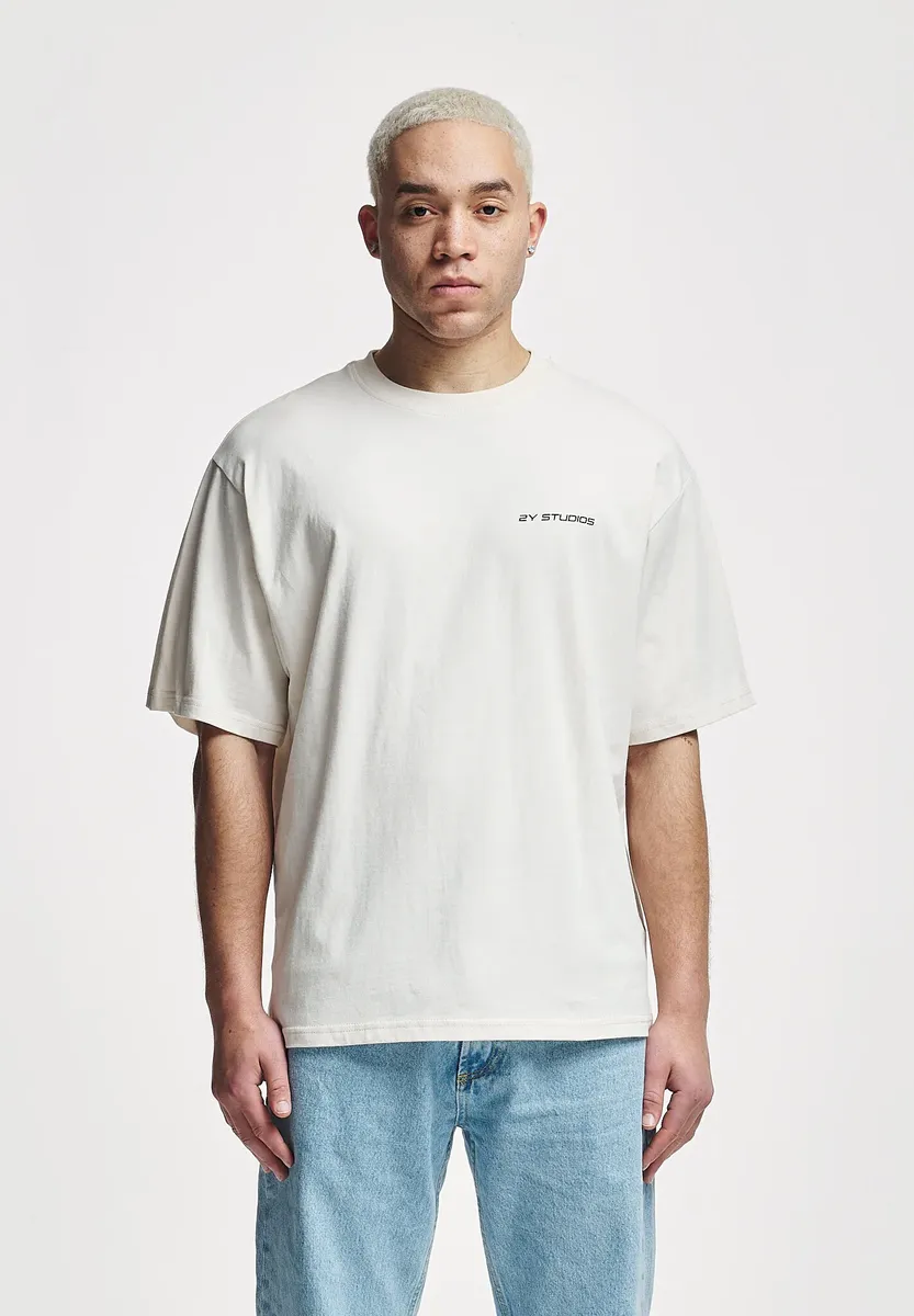 

Рубашка с короткими рукавами 2Y Studios " 2Y Studios Men's Amor Oversize Tee", кремовый