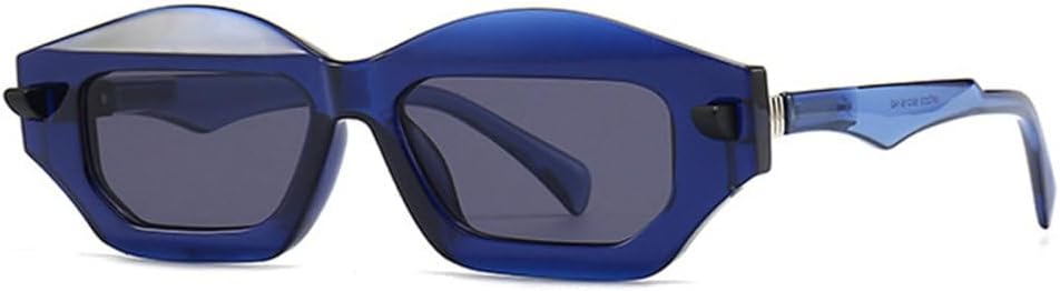 

Модные солнцезащитные очки Polygon 2027 для женщин с градиентным покрытием, защита от УФ-излучения UV400, ретро-стиль, заклепки, мужские солнцезащитные очки MTZJH, Blue Grey