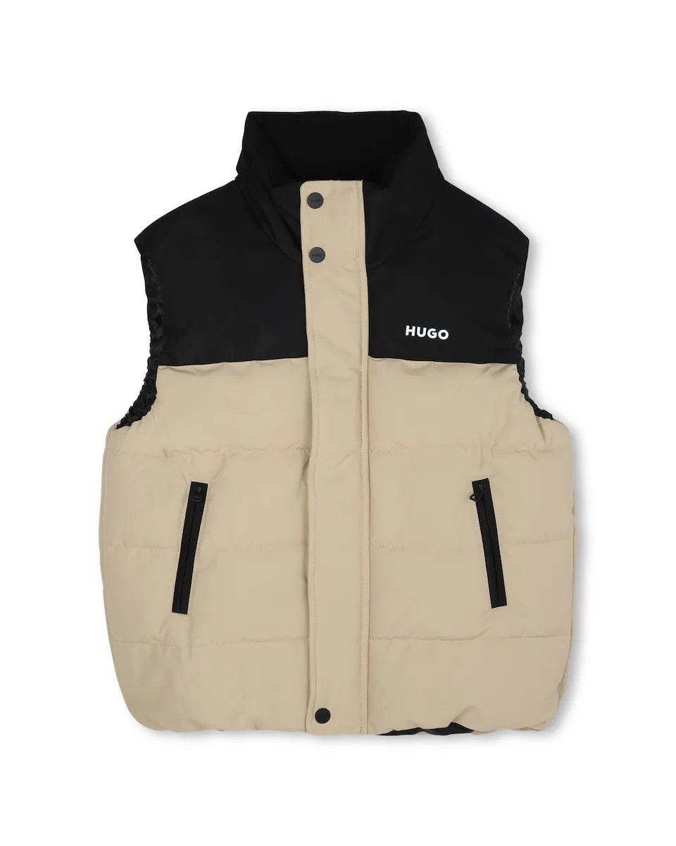 

Детское пальто без рукавов Hugo, бежевый