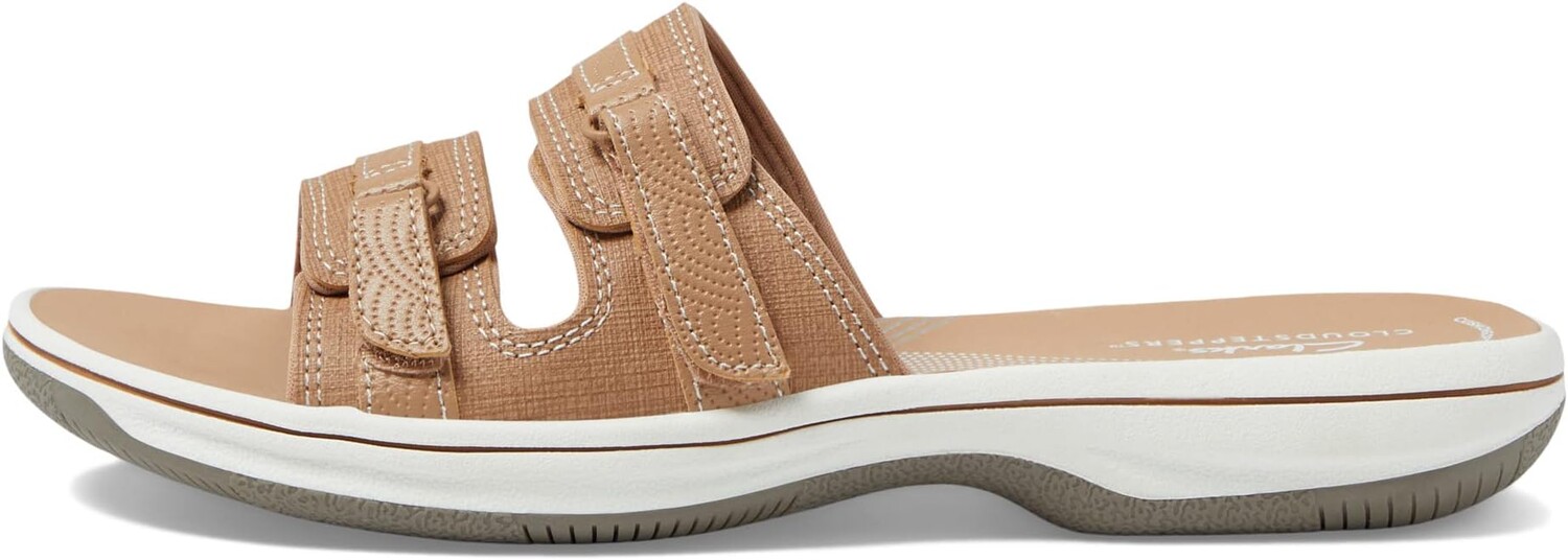 Сандалии на плоской подошве Breeze Piper Clarks, цвет Warm Beige Synthetic — фото 4