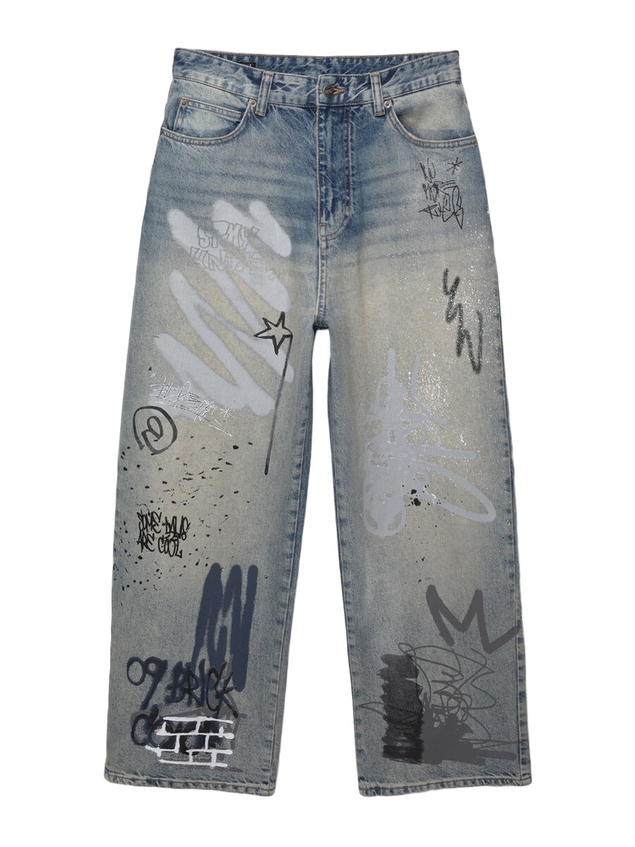 

Джинсы свободного кроя Pull&Bear, цвет Dusty blue/Blue denim