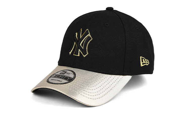 

New Era Хлопковая бейсболка унисекс черно-золотая, Black/Gold