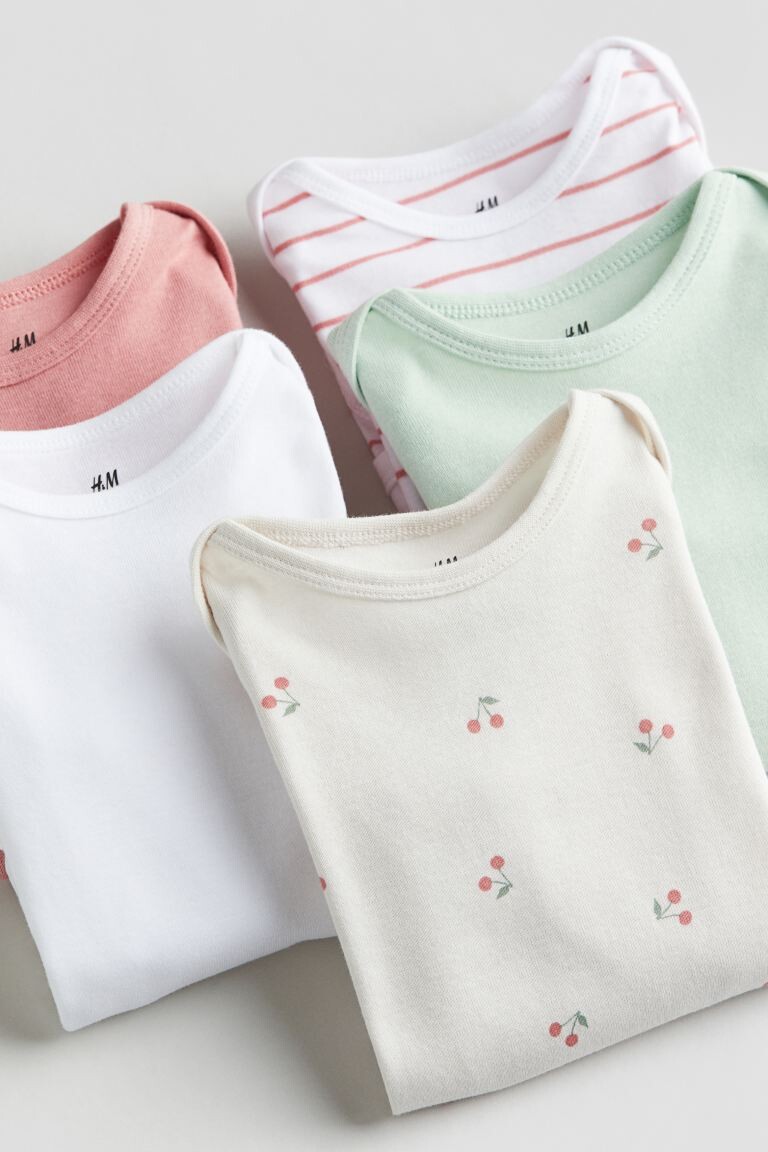 

Набор из 5 боди с длинными рукавами H&M, белый