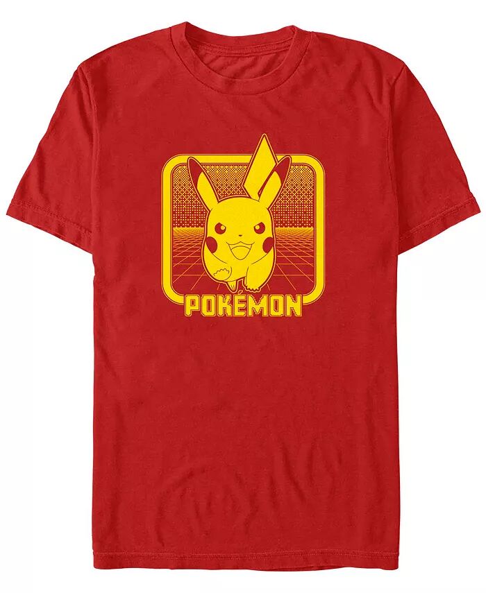 

Мужская футболка с коротким рукавом Digital Pikachu Fifth Sun, красный