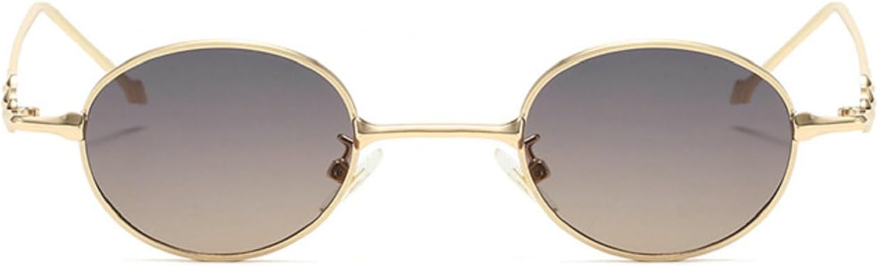 

Роскошные овальные солнцезащитные очки для женщин, стильная металлическая оправа, маленькие круглые солнцезащитные очки, модные очки для женщин, защита от ультрафиолета UV400 2673 Melrose, Grey Brown