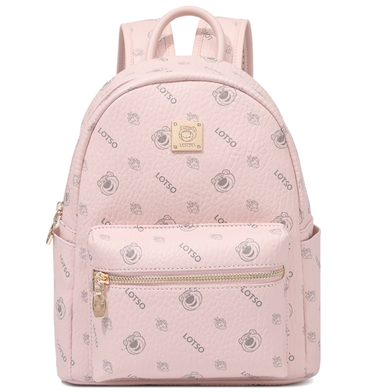 

Disney Сумка рюкзак из ПВХ серии Медвежонок Клубничка женская розовая белая, Pink