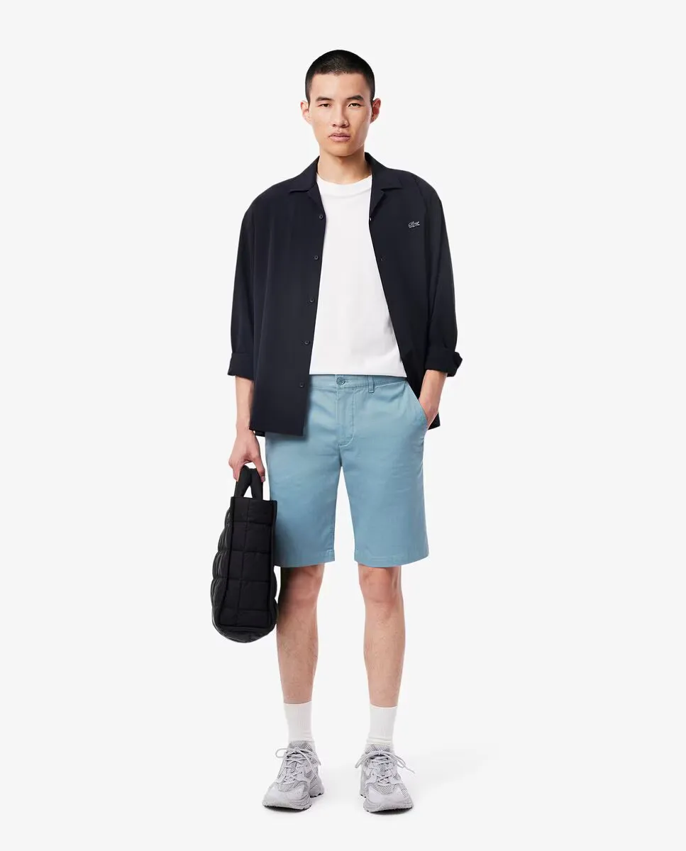 

Мужские облегающие шорты из эластичного хлопка Lacoste, синий