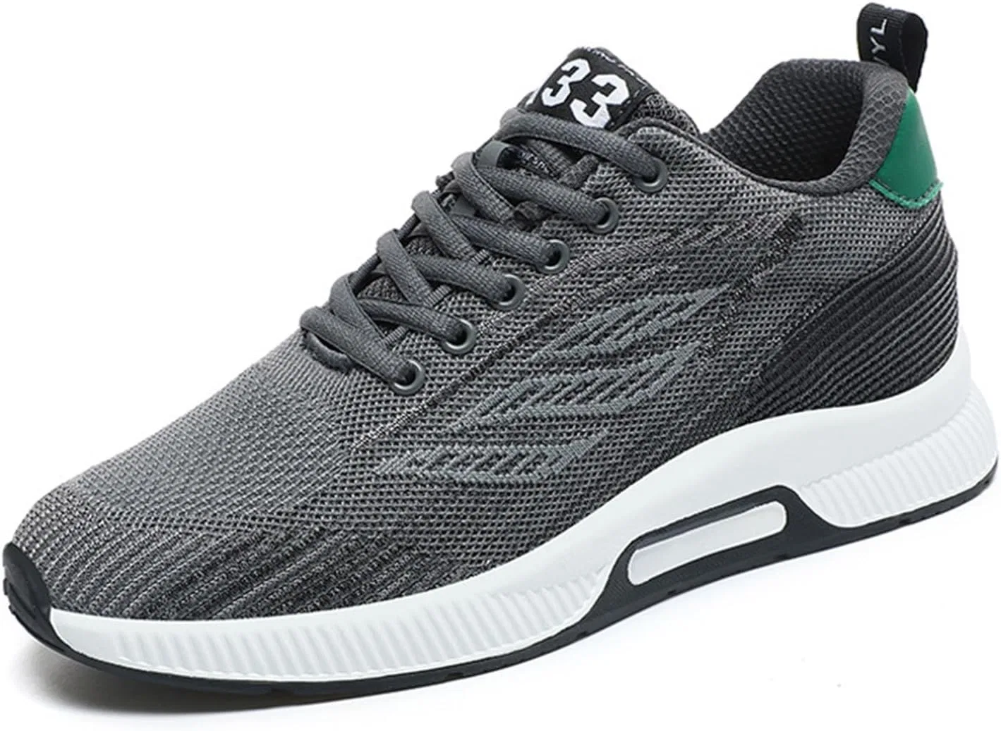 Кроссовки Generisch Sneaker Herren Paar Herrenschuhe mit Erhöhung, lässige Mesh-Sneaker, leichte, atmungsaktive Sportschuhe zum Schnüren mit verstecktem Hebeabsatz für Männer, 10 cm, Grau