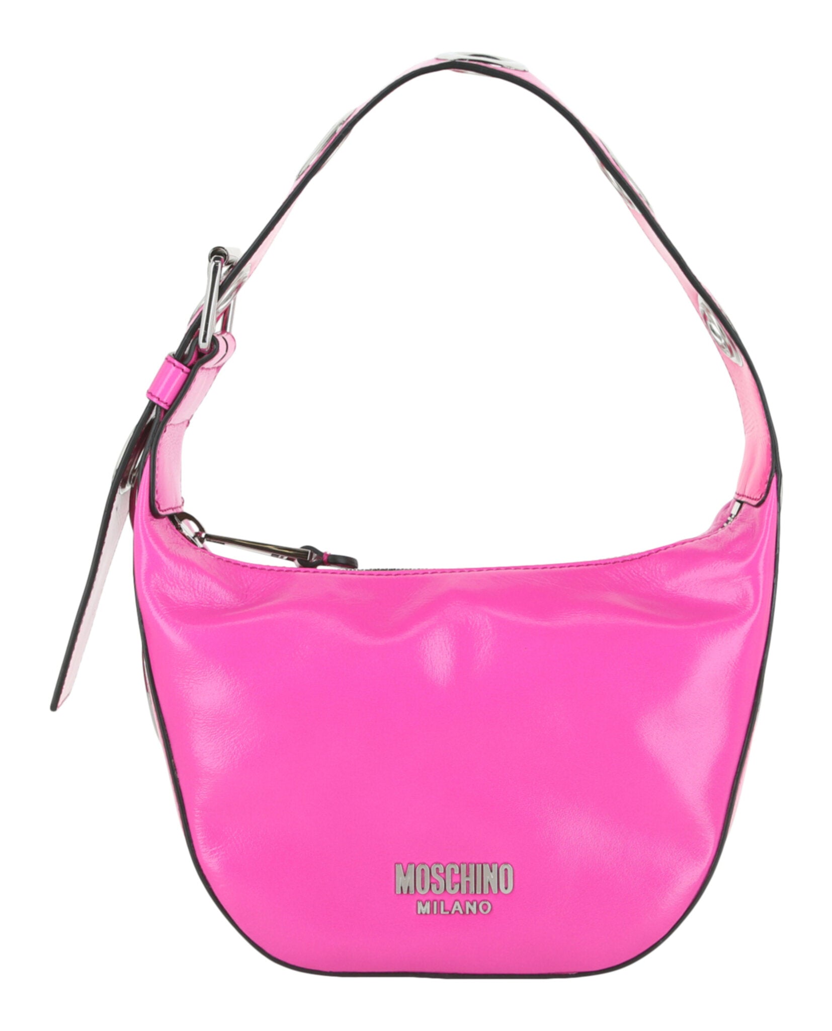 

Сумка через плечо с люверсами Moschino, фуксия