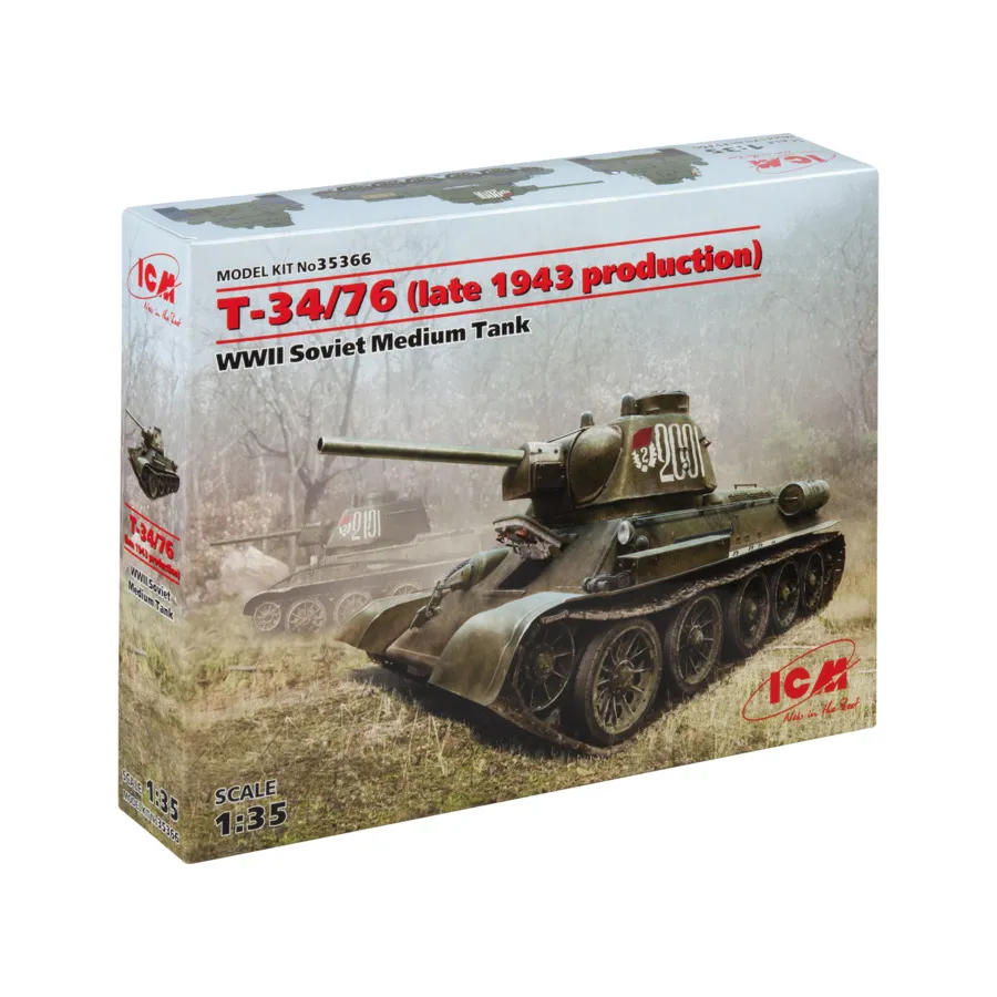 

Советский средний танк Т-34/76 (конец 1943 г.), Military Models 1/35 Scale (ICM)