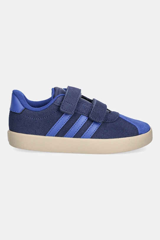 Детские замшевые кроссовки VL COURT 3.0 Adidas, темно-синий — фото 2