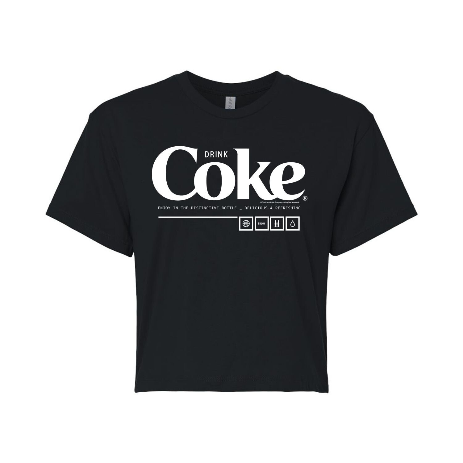 

Укороченная футболка с рисунком Coca-Cola для юниоров Licensed Character, черный
