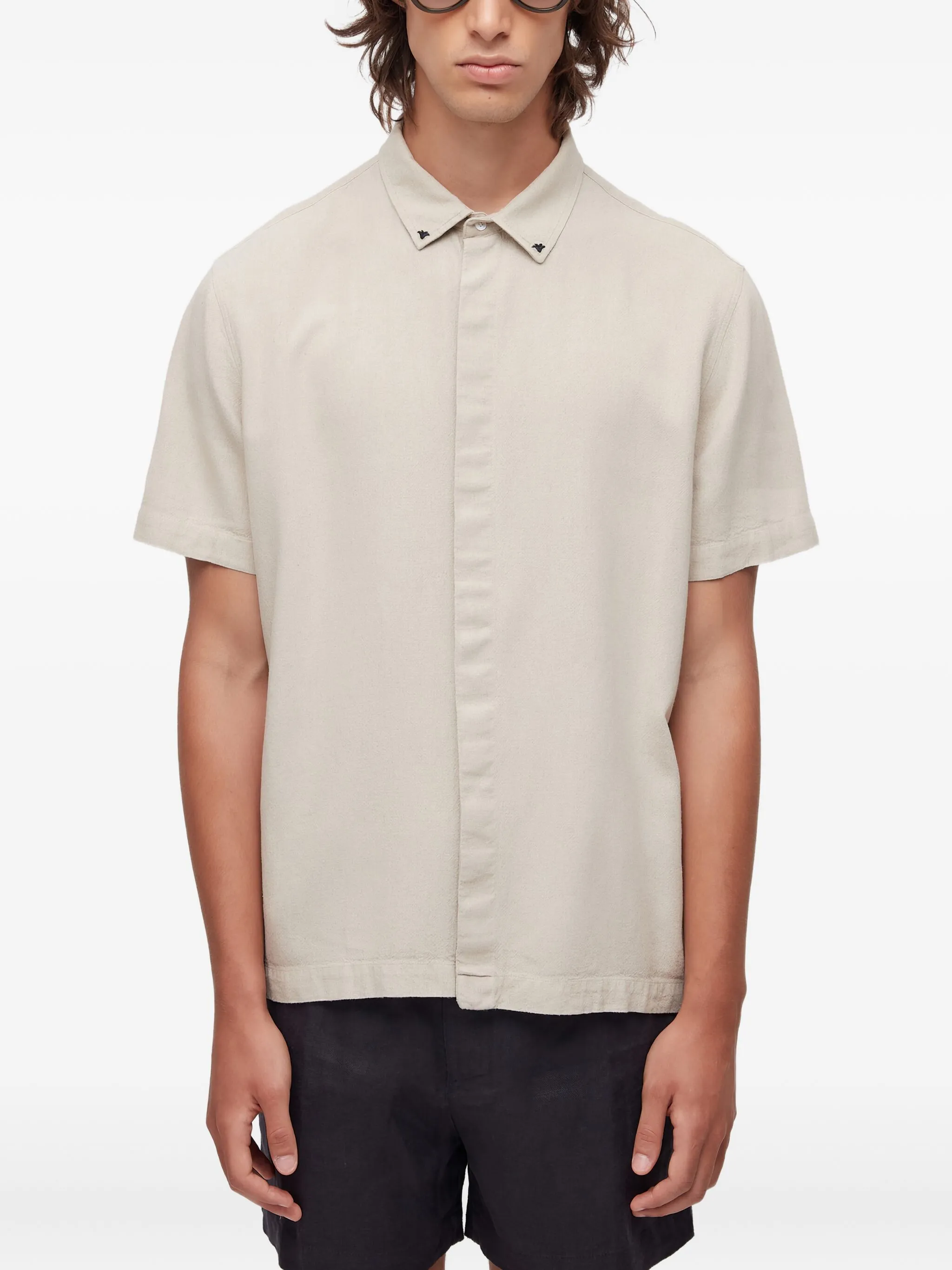 

Рубашка с вышивкой Osklen, бежевый