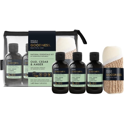 

Подарочный набор Goodness Oud, Cedar & Amber Essentials - веганский Baylis & Harding