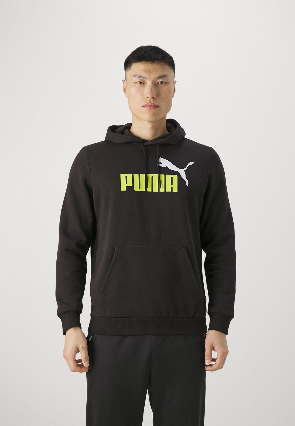 

Толстовка Big Logo Hoodie Puma, цвет black/lime sheen, Черный, Толстовка Big Logo Hoodie Puma, цвет black/lime sheen
