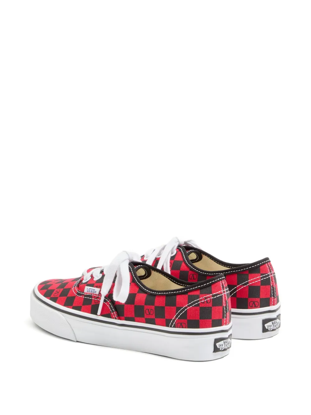 Кеды в клетку с логотипом VLogo Signature из коллаборации с Vans VALENTINO GARAVANI, красный — фото 3