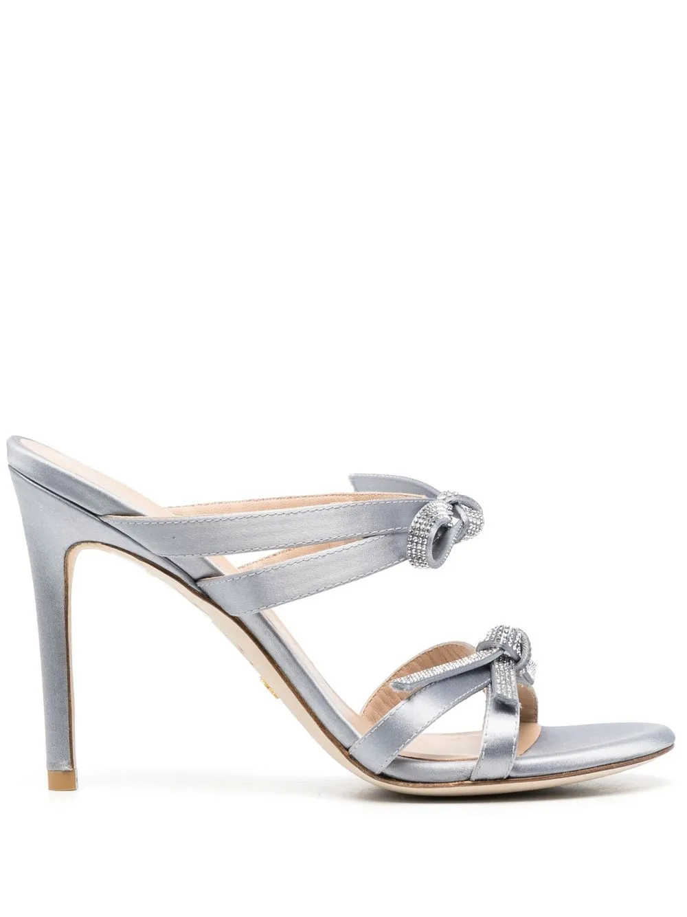 Босоножки с бантом Stuart Weitzman, серый