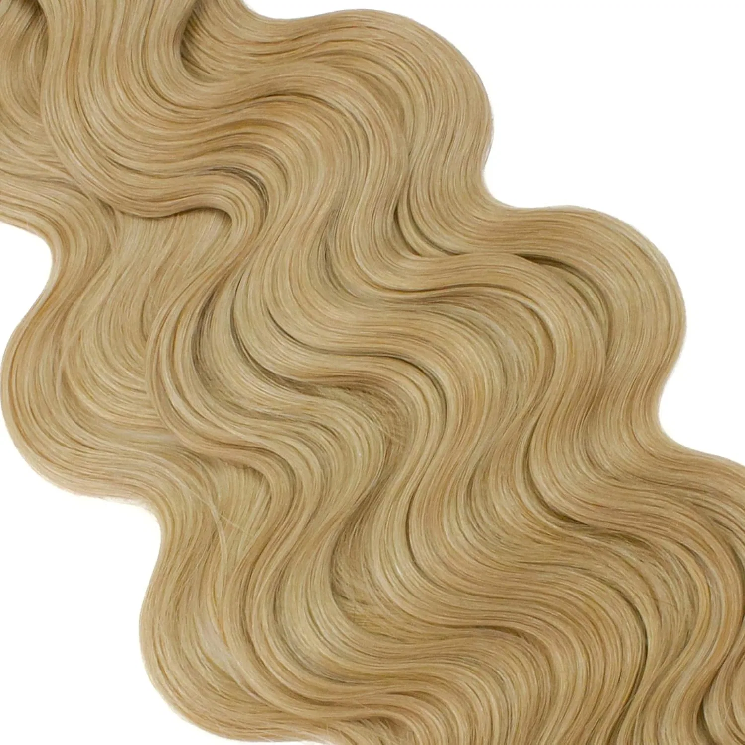Волнистые накладные пряди для волос на ленте, 60 см, оттенок №22 Glamxtensions, #22 Light Blonde — фото 3