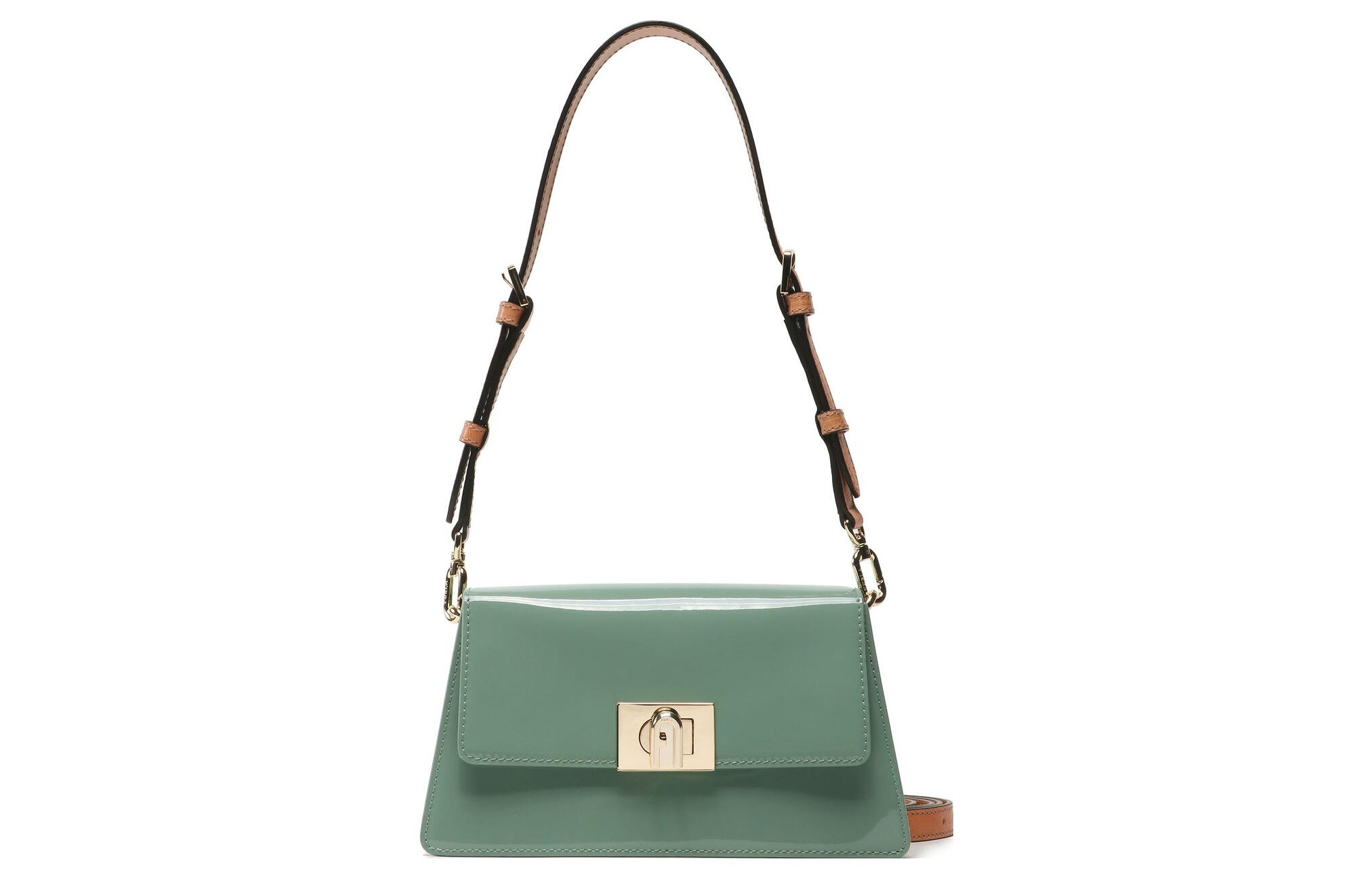 

Furla Блестящая кожаная сумка через плечо, женская, оливково-зеленого цвета