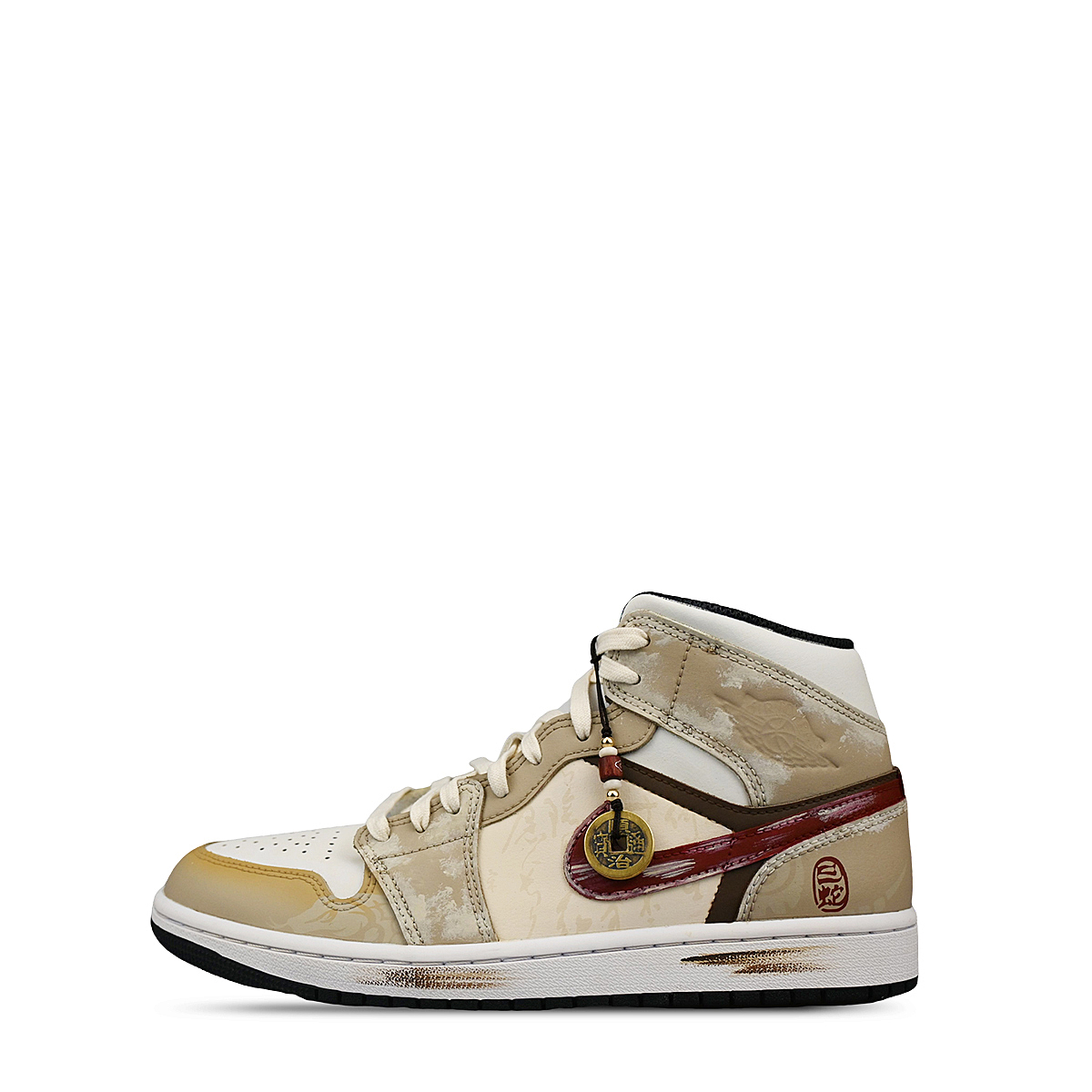 

Jordan Баскетбольные кроссовки Air 1 Durable Breathable Mid-Top Vintage, мужские, бежево-коричневые