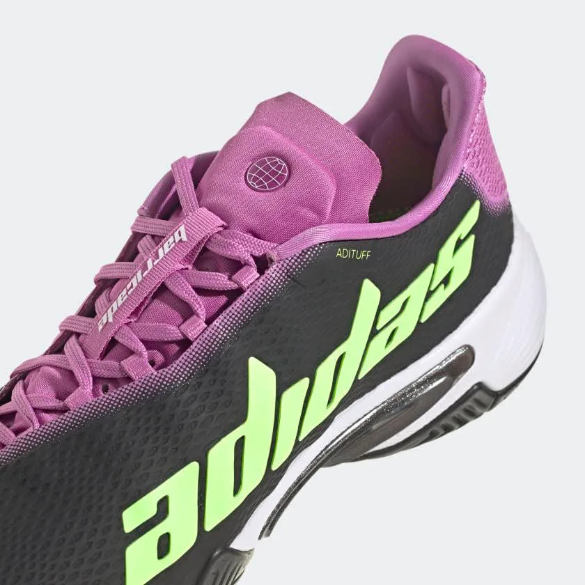 Мужская теннисная обувь Adidas Barricade Clay, зеленый/сиреневый — фото 4