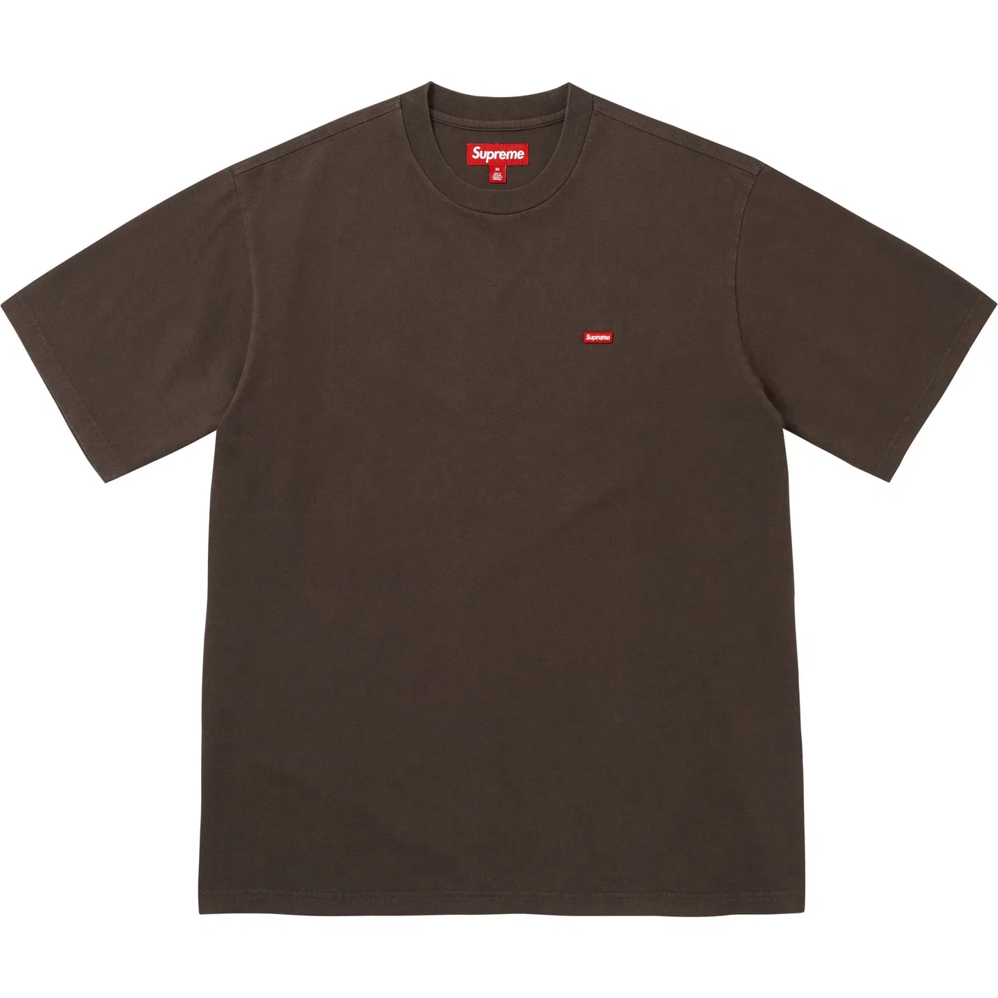 Футболка Supreme SS26 с круглым вырезом, коричневая