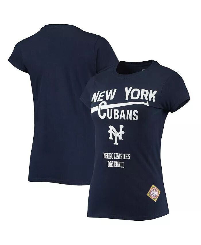 

Женская темно-синяя футболка с логотипом New York Cubans Negro League Stitches