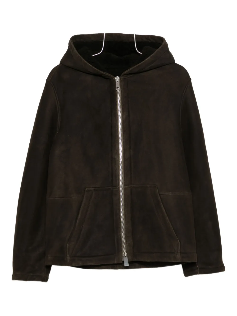 

Куртка с капюшоном на молнии Yves Salomon, коричневый