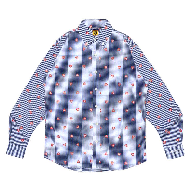 

Рубашка Human Made Heart Gingham Check Shirt, Blue