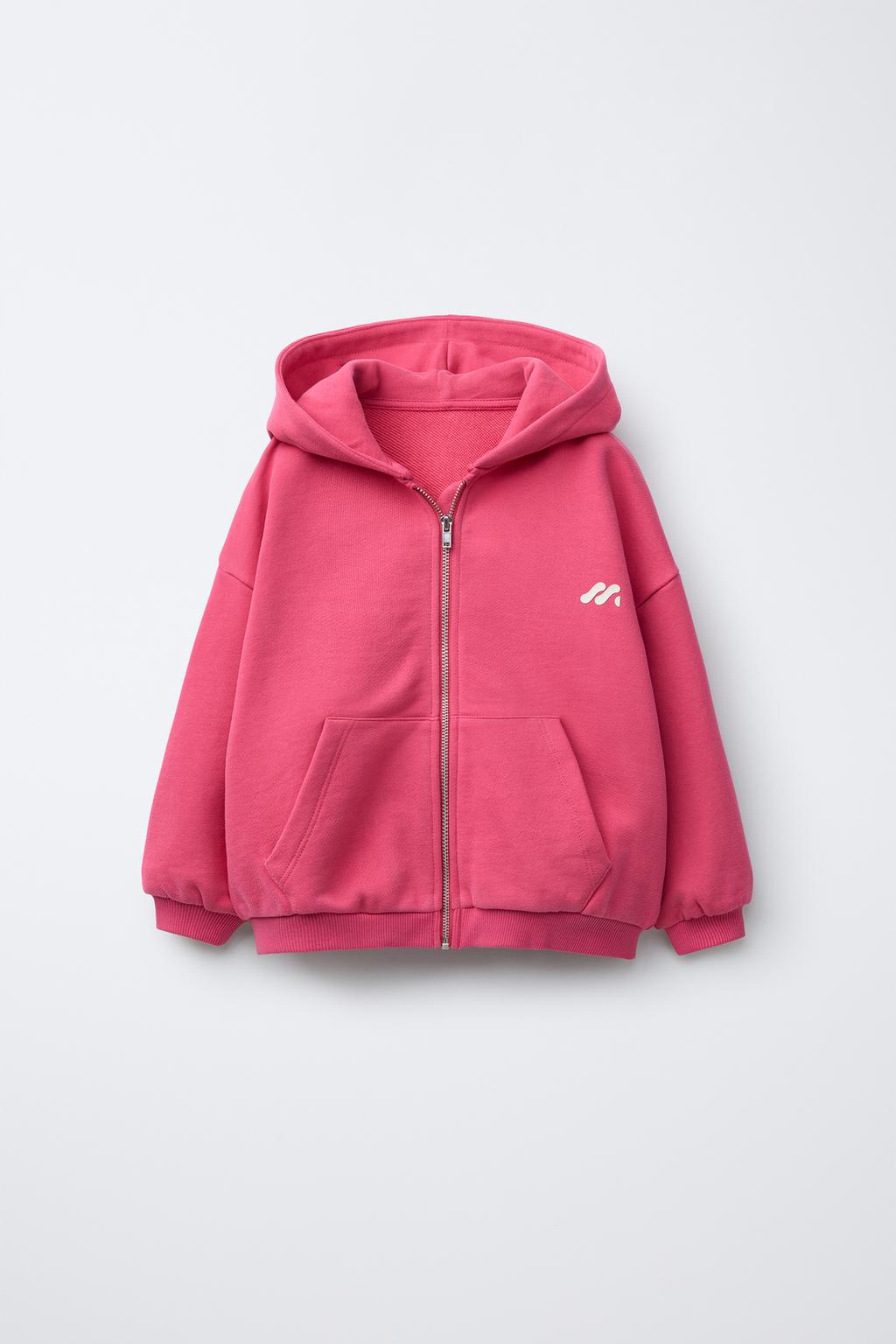 

Толстовка с логотипом ZARA, цвет Fuchsia