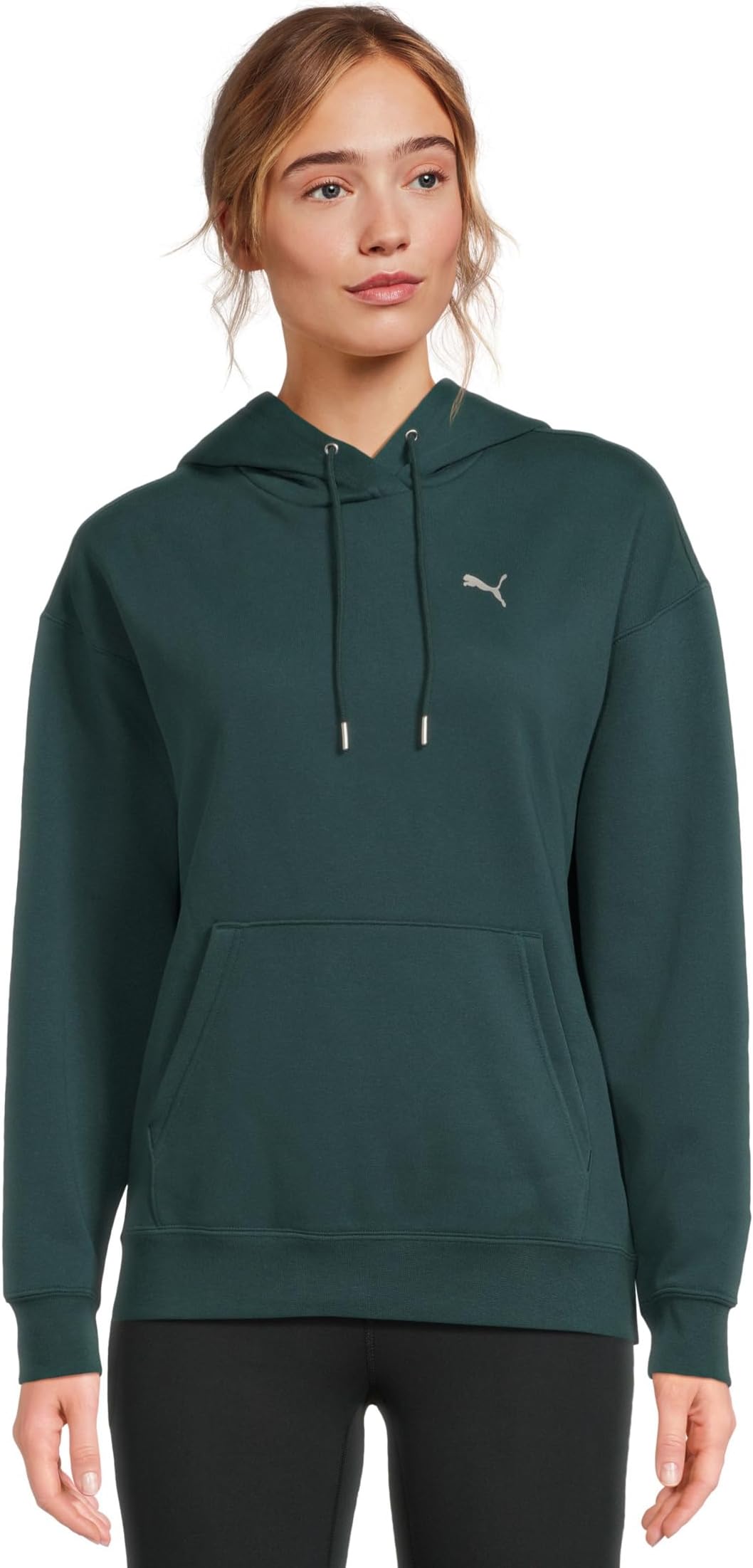 

Худи PUMA Maximal Metallic Fleece Hoodie, цвет Green Terrain