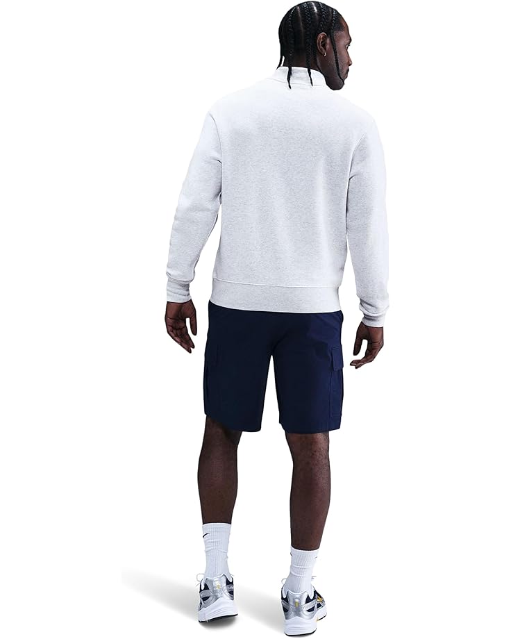 Мужской худи Nike Club Basket Ball Half-Zip, Birch Heather/White/White — фото 2