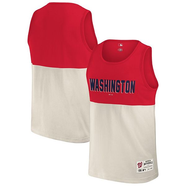 

Мужской красный топ colorblock Washington Nationals Darius Rucker Collection By Fanatics