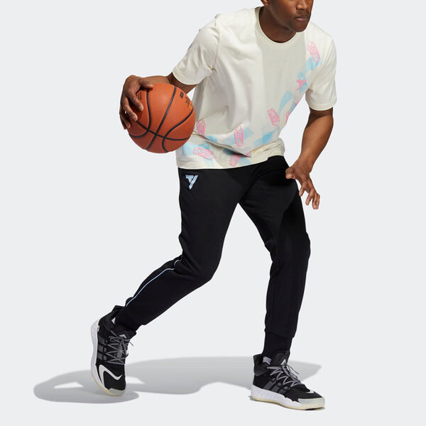 Спортивные штаны Men's adidas Trae Pant Basketball Training Bundle Feet Sports Pants/Trousers/Joggers Black, черный — фото 3