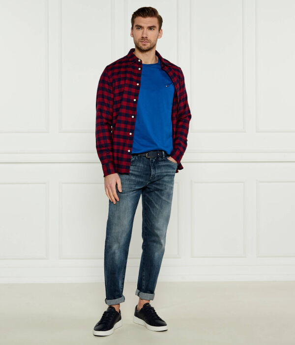 Футболка мужская Tommy Hilfiger хлопковая базовая, синий — фото 2