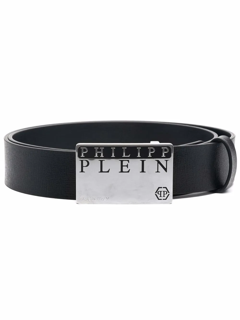 

Ремень с пряжкой-логотипом Philipp Plein, черный