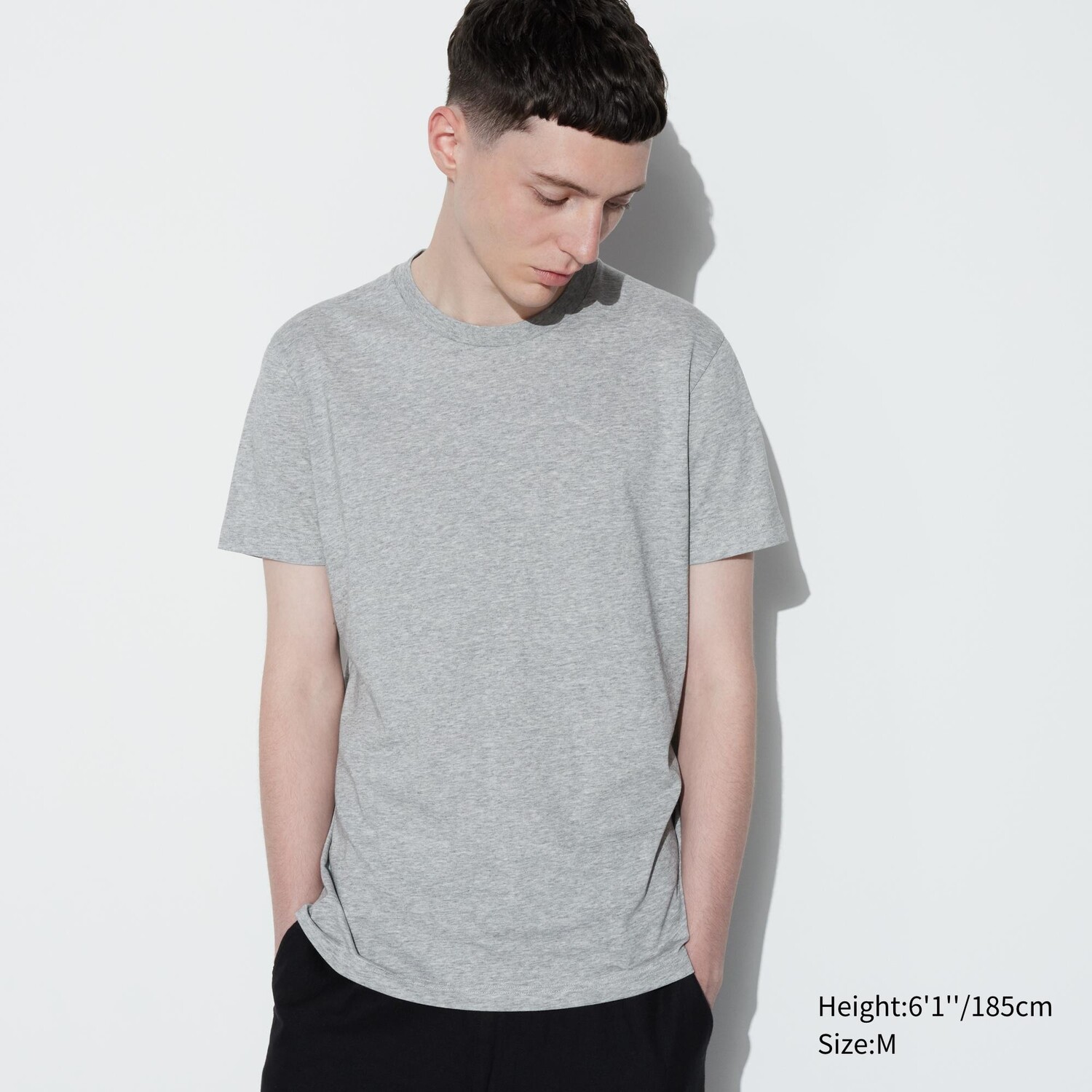 

Футболка DRY с круглым вырезом UNIQLO, серый