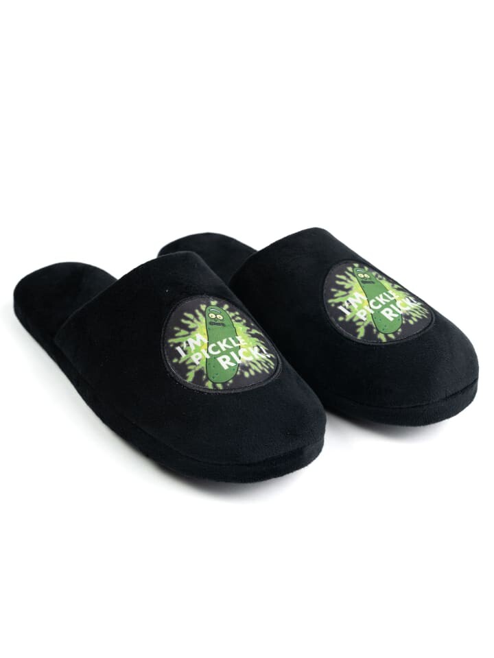 Сабо United Labels Rick and Morty Hausschuhe I´m Pickle Rick! Slipper Pantoffeln, черный — фото 2