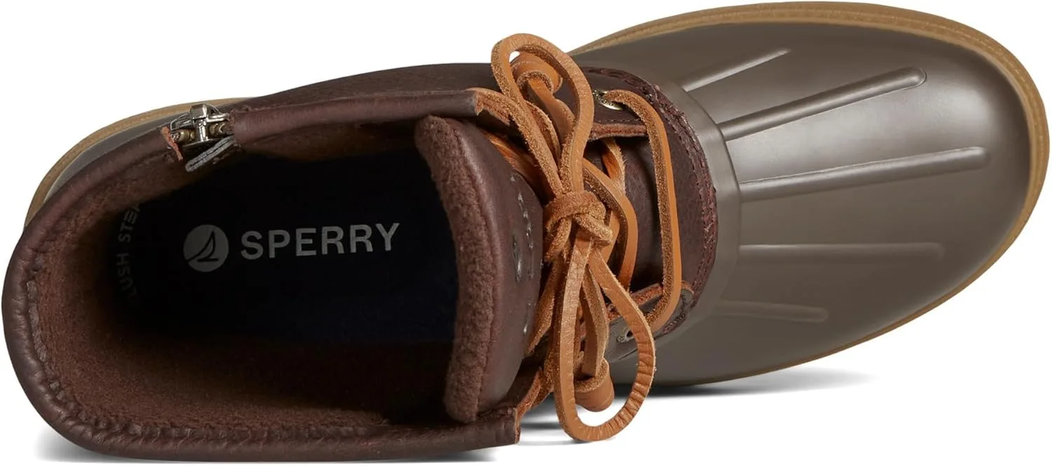 Мужские кожаные резиновые сапоги Sperry Saltwater 2.0, темно-коричневый — фото 2