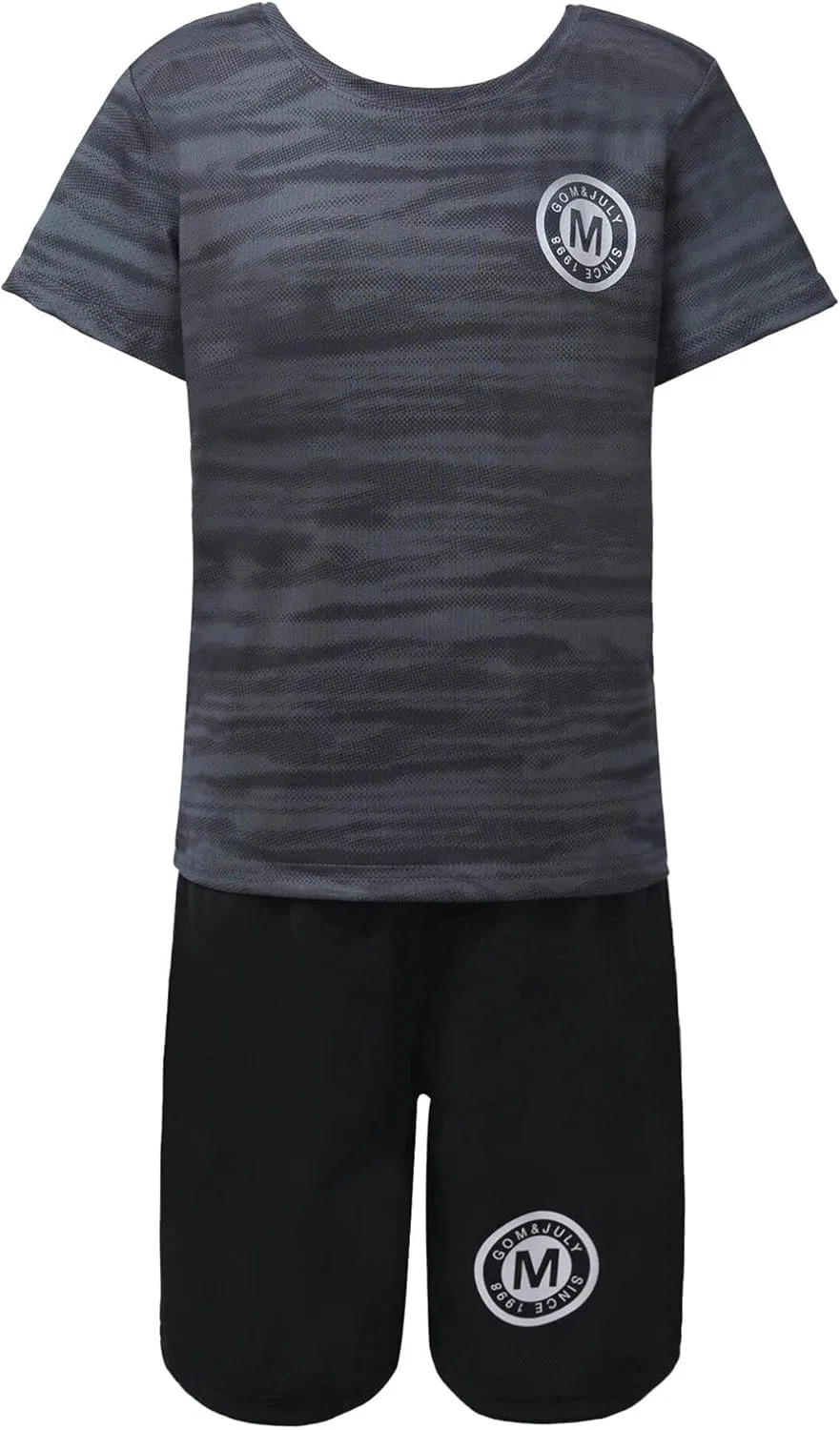 Детский спортивный костюм из футболки и шорт, vastwit, Grey