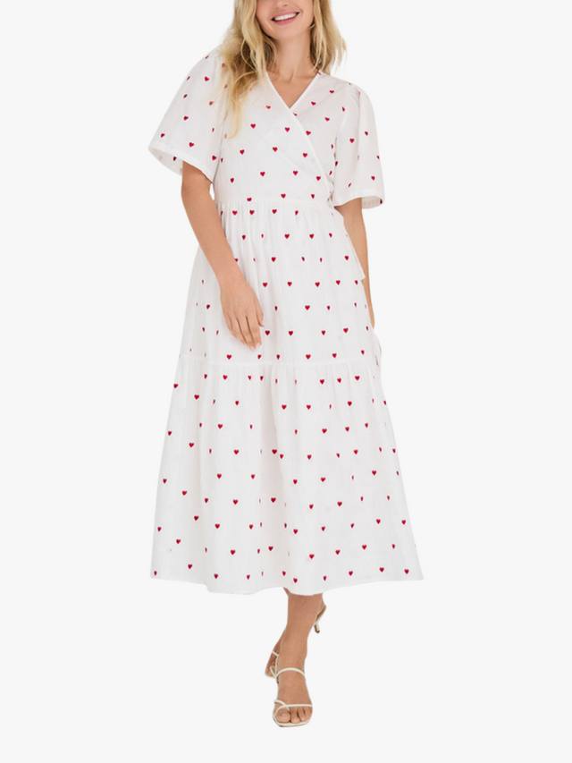 

Платье миди Caisa с запахом в виде сердца A-VIEW, White/Multi