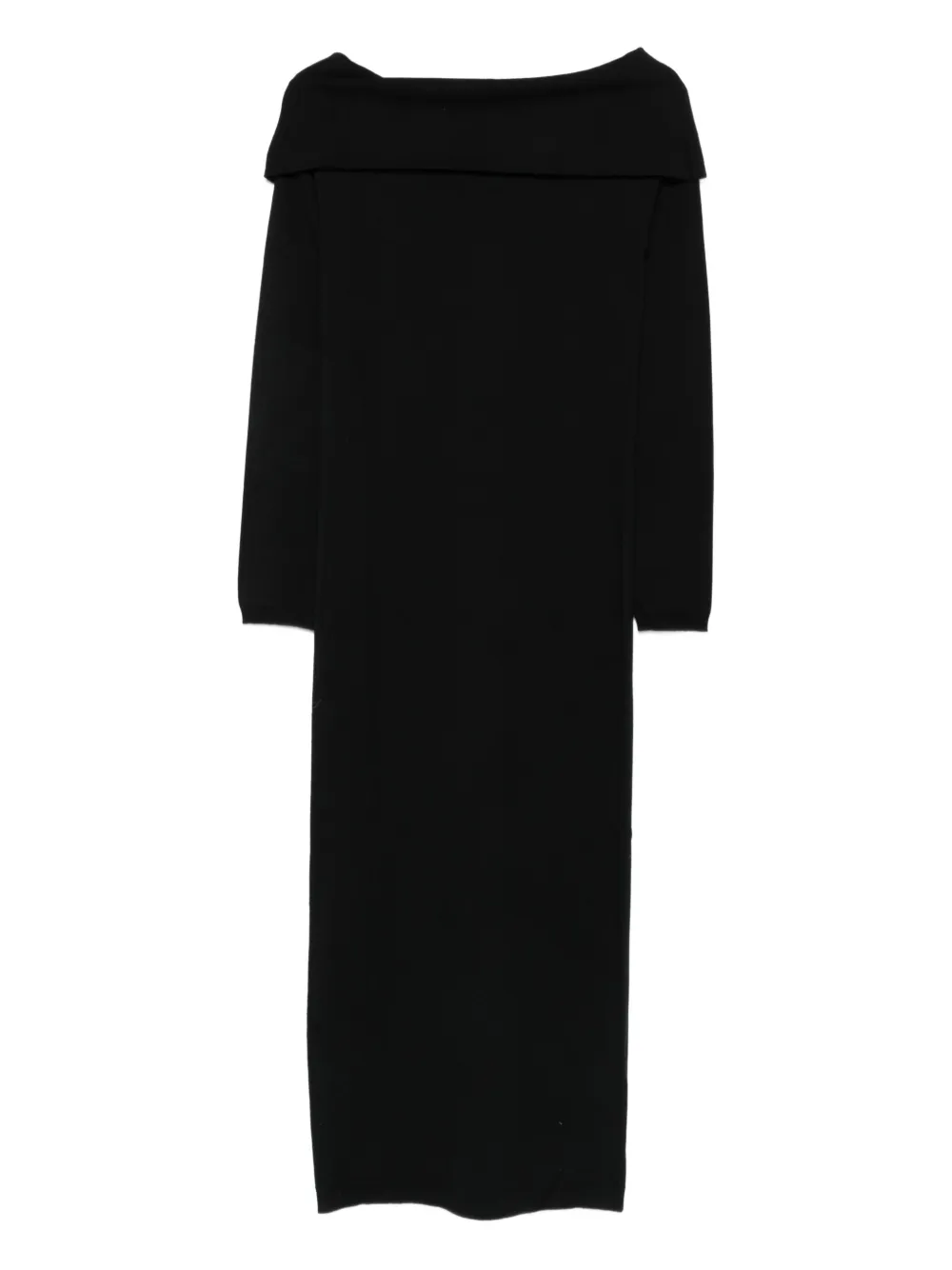 

Платье с вырезом-лодочкой и длинными рукавами Semicouture, черный