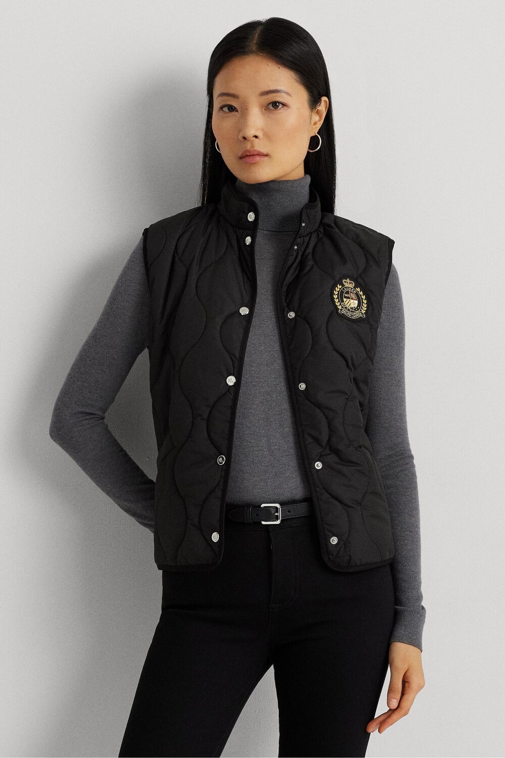 

Стеганая майка Lauren Ralph Lauren, черный