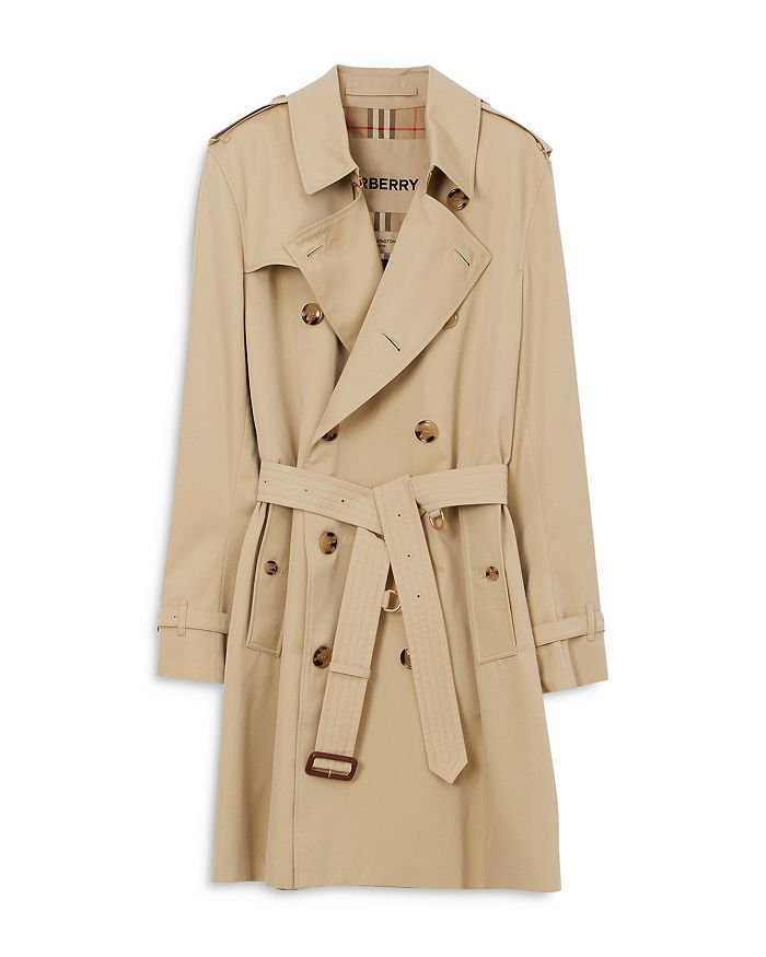 Тренч Burberry Kensington Heritage, хлопковый, коричневый/бежевый — фото 4
