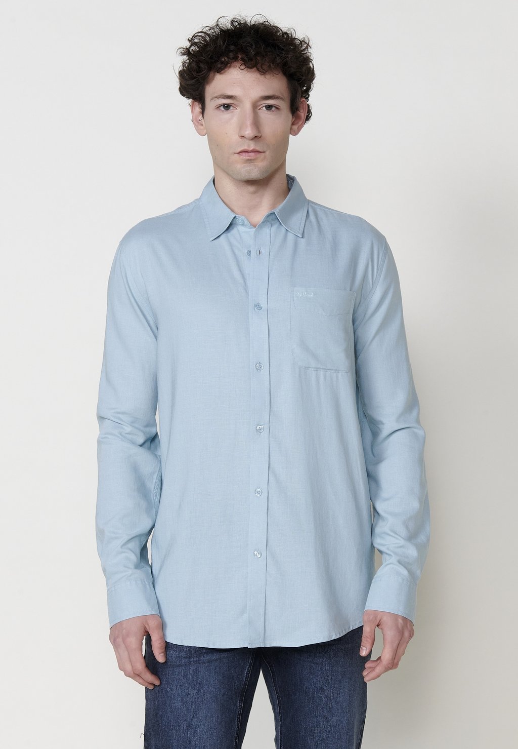 

Рубашка MANGA LARGA Koroshi, светло-голубой