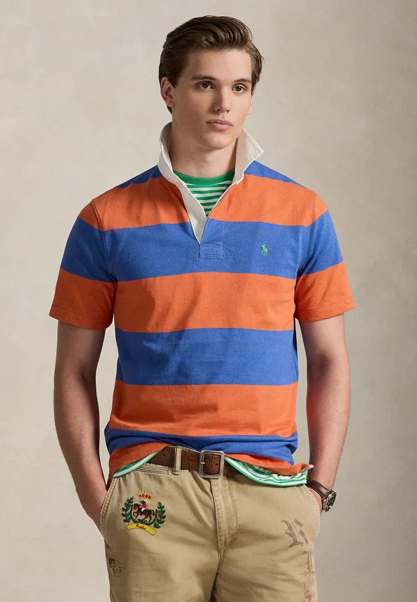 Классическая рубашка-поло с коротким рукавом для регби Polo Ralph Lauren, Solar Sky/Modern Royal